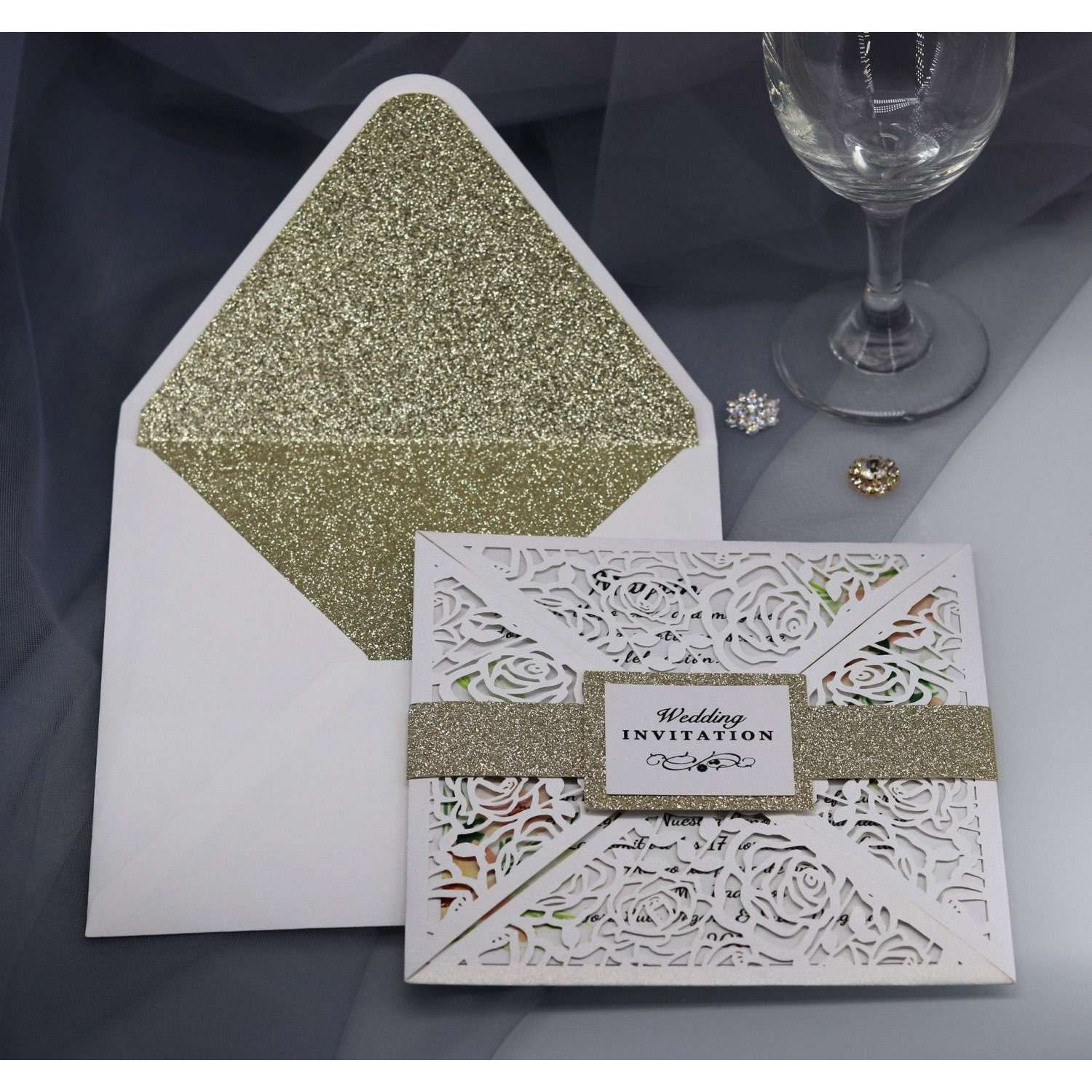 Invitation Card With Envelope Laser Cut Card Beautiful Wedding Invitation Card
